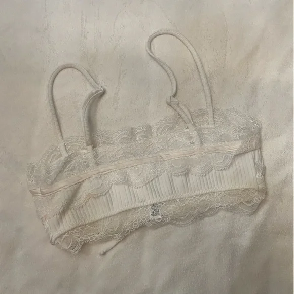 New! For Love & Lemons Dahlia White Sleep Bralette Top 3815 - Picture 6 of 8